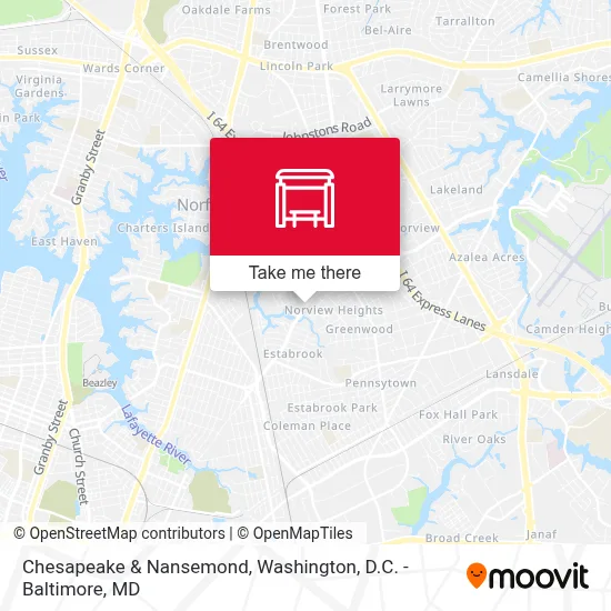 Chesapeake & Nansemond map