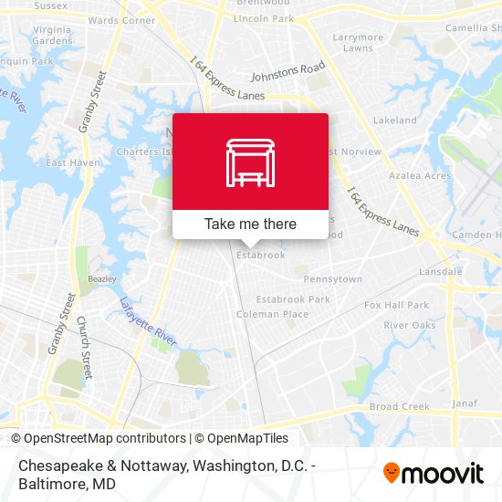 Chesapeake & Nottaway map