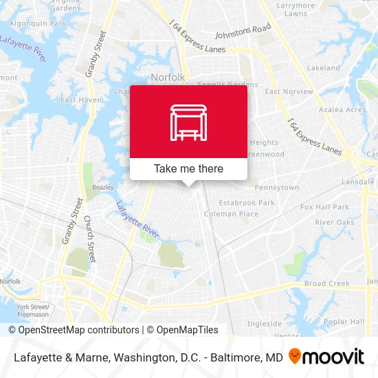 Lafayette & Marne map