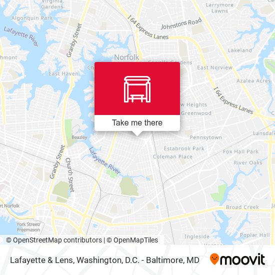 Lafayette & Lens map