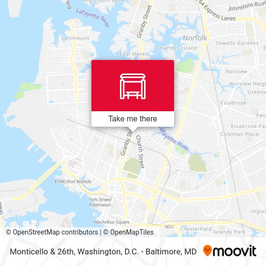 Monticello & 26th map