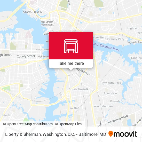 Liberty & Sherman map