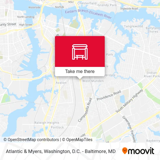 Atlantic & Myers map