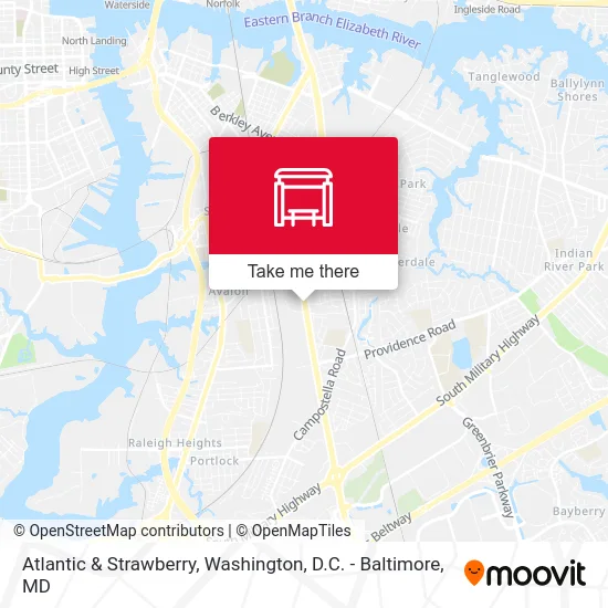 Atlantic & Strawberry map