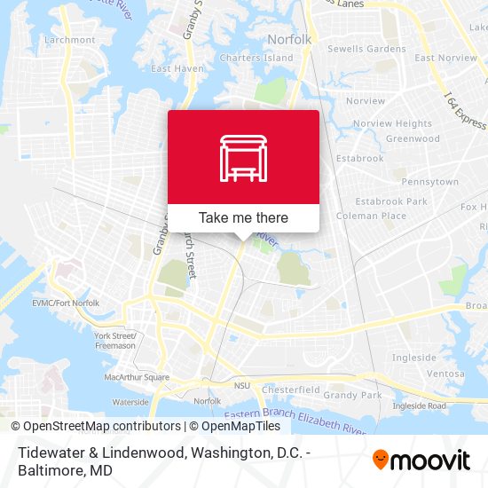 Tidewater & Lindenwood map