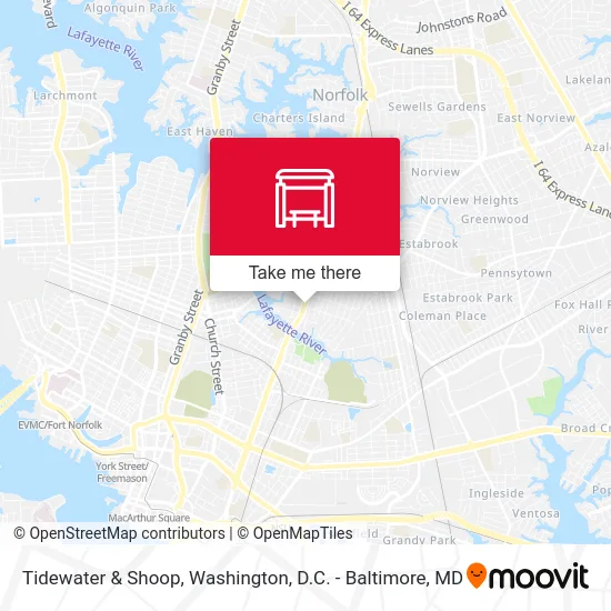 Tidewater & Shoop map