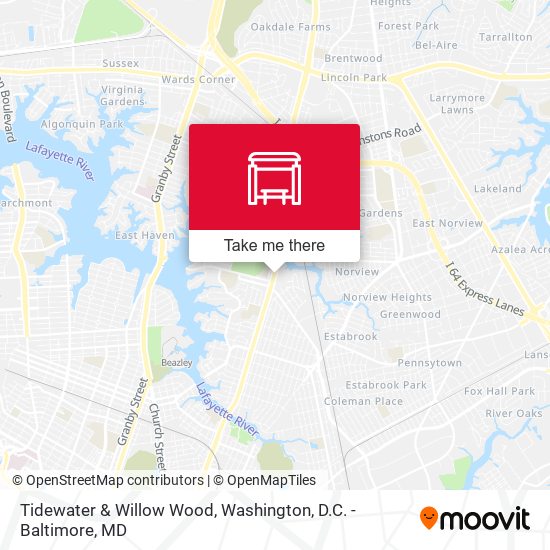 Mapa de Tidewater & Willow Wood