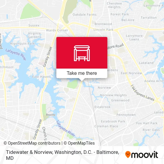 Tidewater & Norview map