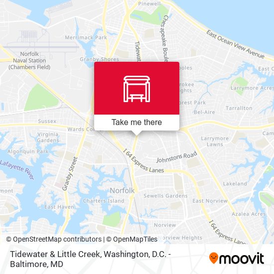 Mapa de Tidewater & Little Creek