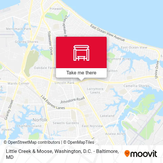 Little Creek & Moose map