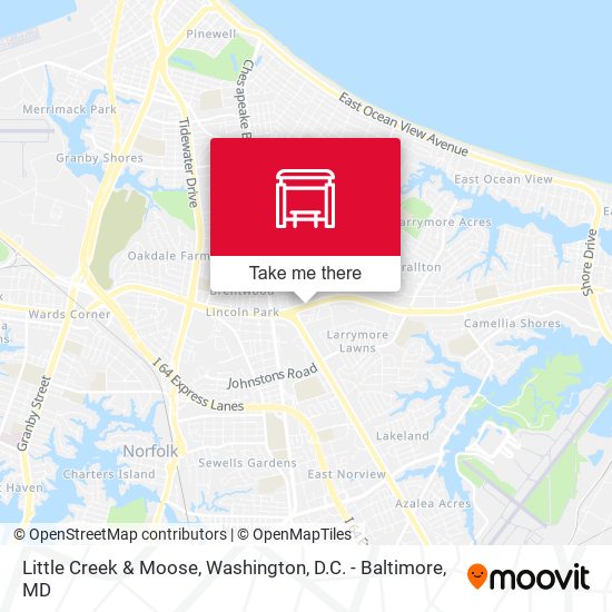 Mapa de Little Creek & Moose