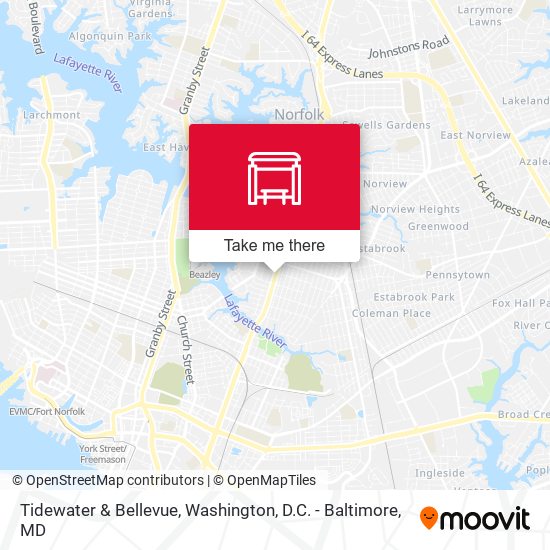 Mapa de Tidewater & Bellevue