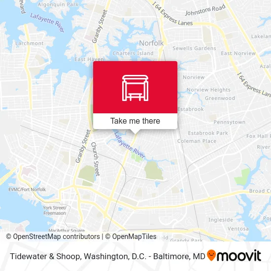 Tidewater & Shoop map