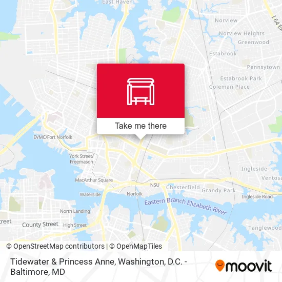 Tidewater & Princess Anne map