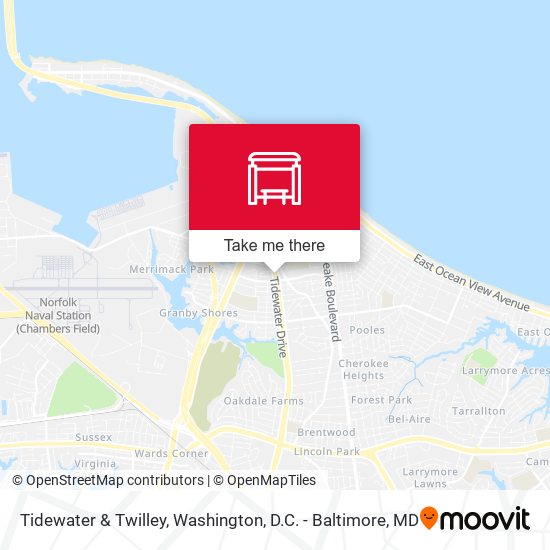 Mapa de Tidewater & Twilley