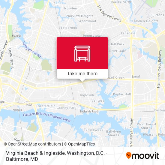 Mapa de Virginia Beach & Ingleside