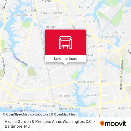 Azalea Garden & Princess Anne map