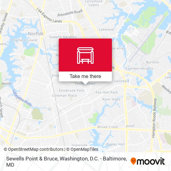 Sewells Point & Bruce map