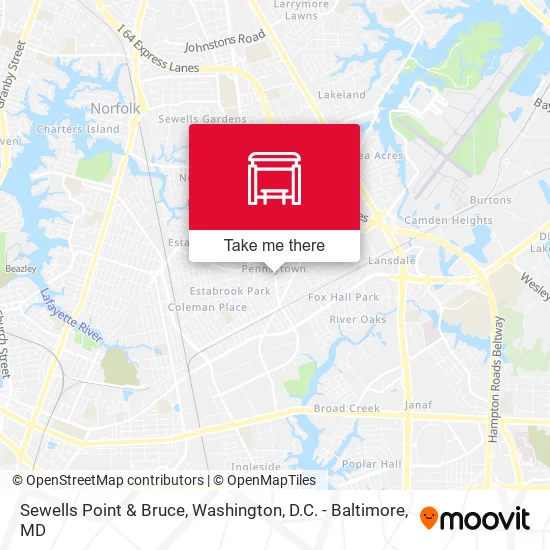Sewells Point & Bruce map