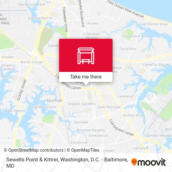 Sewells Point & Kittrel map