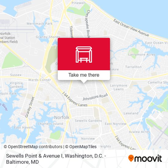 Sewells Point & Avenue I map