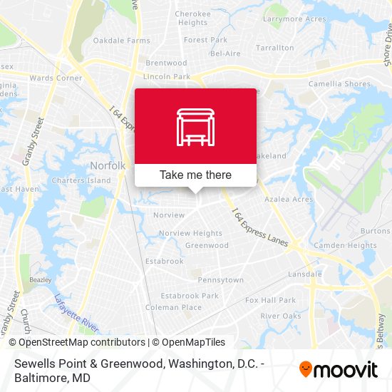 Sewells Point & Greenwood map