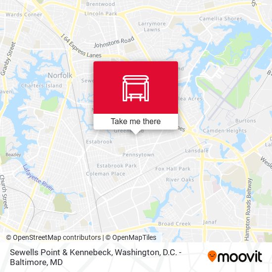 Sewells Point & Kennebeck map