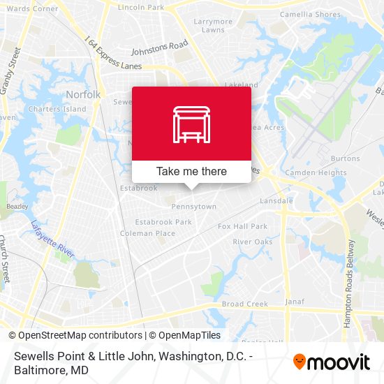 Sewells Point & Little John map