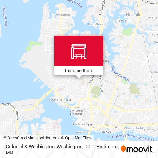 Colonial & Washington map