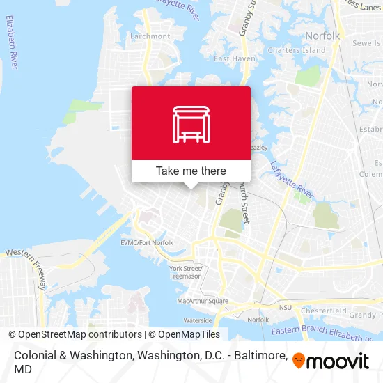 Colonial & Washington map