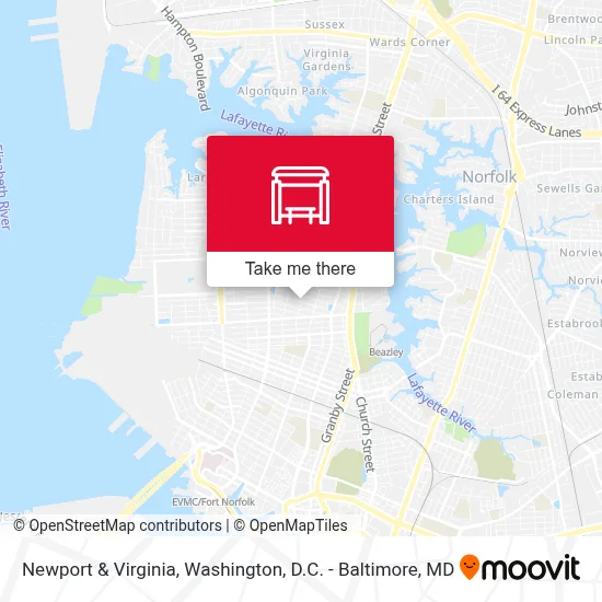 Newport & Virginia map