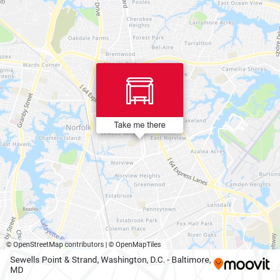 Sewells Point & Strand map