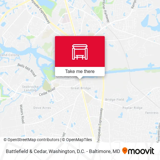 Battlefield & Cedar map