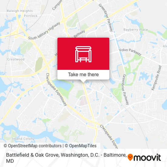 Battlefield & Oak Grove map