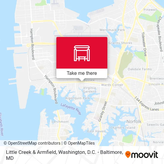 Little Creek & Armfield map