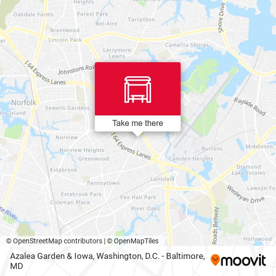 Azalea Garden & Iowa map