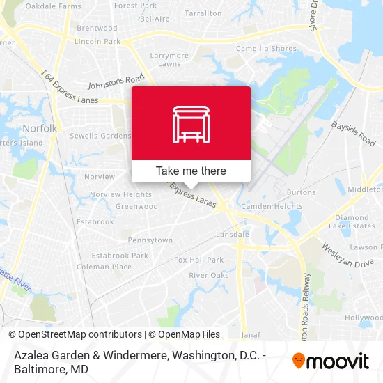 Azalea Garden & Windermere map