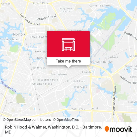 Robin Hood & Walmer map