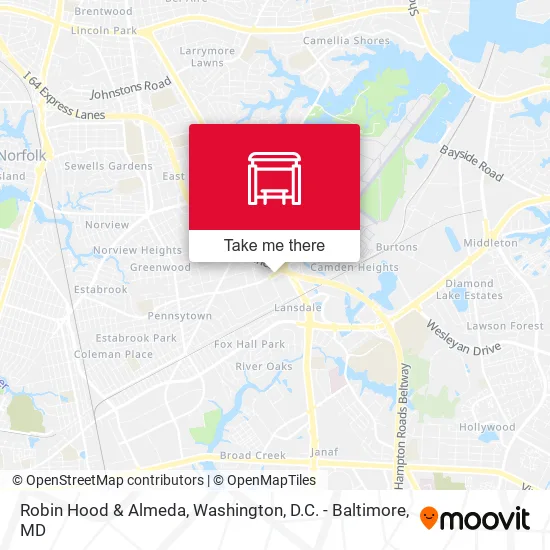 Robin Hood & Almeda map