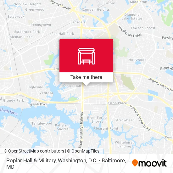 Poplar Hall & Military map