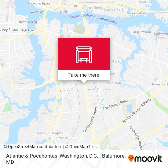 Atlantic & Pocahontas map