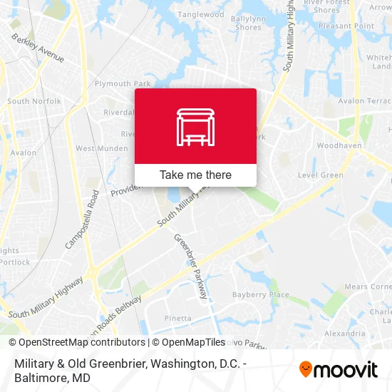 Military & Old Greenbrier map