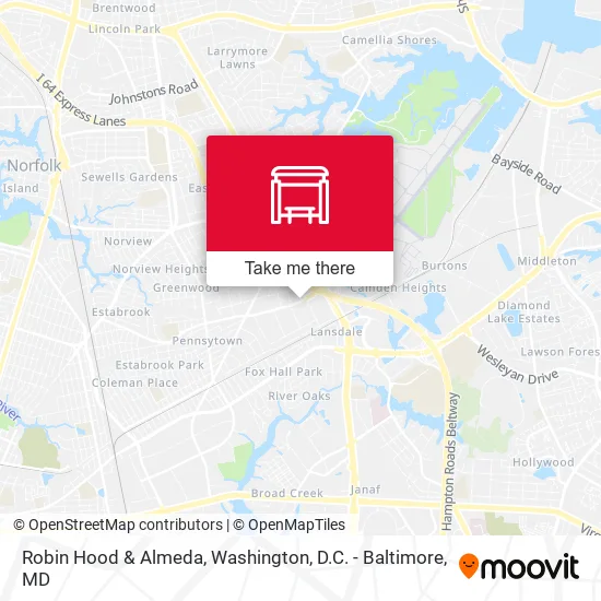 Robin Hood & Almeda map