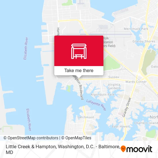 Little Creek & Hampton map