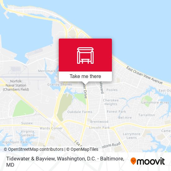 Mapa de Tidewater & Bayview