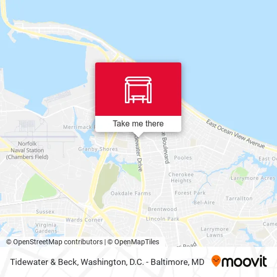 Tidewater & Beck map