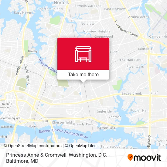Princess Anne & Cromwell map