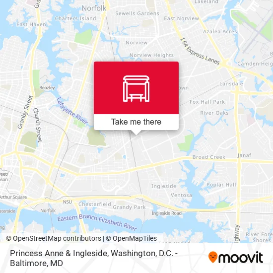 Princess Anne & Ingleside map