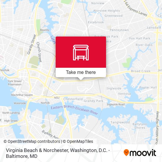 Virginia Beach & Norchester map