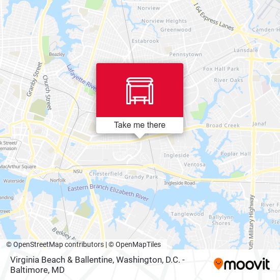 Virginia Beach & Ballentine map